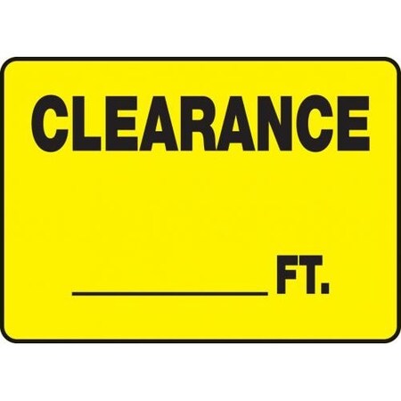 SAFETY SIGN CLEARANCE  FT 10 In  X MECR525VS